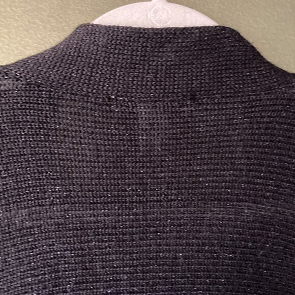 White House | Black Market Cardigan, Black with sparkle threads, Size M - Picture 7 of 7